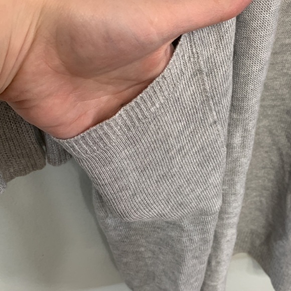 Joseph A Long Length Light Grey Open Front Cardigan Size M - Picture 5 of 6